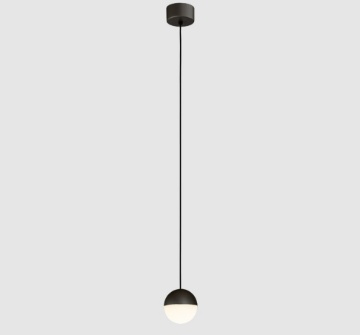 Immagine di Sospensione Singola Isola Cucina Sfera Led Custo Nero ACB