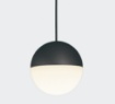 Immagine di Sospensione Comodino Custo Nero Sfera Led 5w Luce Calda ACB