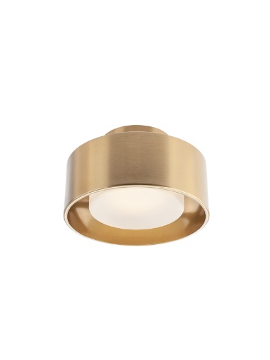 Immagine di Piccola Plafoniera Rotonda 15 cm Led 3000k Ottone Punkt Smarter