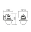 Immagine di Lanterna Vintage Nero Rame Applique Da Esterno Sfera Vetro IP44 Scott Smarter