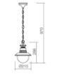 Immagine di Sospensione Vintage Nero Rame Per Cucina Esterna Palla Vetro IP44 Scott Smarter