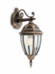 Immagine di Applique Da Esterno Sfaccettata Classica Nero Oro Sevilla Verso Sotto IP44 Smarter