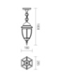 Immagine di Sospensione Classica Per Esterno Sfaccettata Nero Oro Sevilla IP44 Smarter