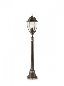 Immagine di Lampioncino Da Giardino Nero Oro 130 cm Design Classico Sevilla IP44 Smarter