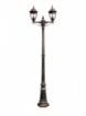 Immagine di Lampione Da Esterno Alto 2 Luci Nero Oro Design Classico IP44 Sevilla Smarter