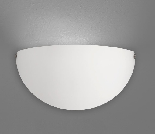 Immagine di Applique Mezzaluna Vetro Bianco Dina 1xE27 ACB