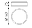 Immagine di Piccola Plafoniera Led Tonda Nera Dins 16 cm IP44 10w CCT ACB