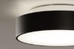Immagine di Piccola Plafoniera Led Tonda Nera Dins 16 cm IP44 10w CCT ACB