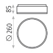 Immagine di Plafoniera Bimiessione Led 18w CCT IP44 Dins 26 cm Nichel ACB