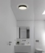 Immagine di Plafoniera Rotonda Nera Per Bagno IP44 Dins 32 cm Led 24w CCT ACB