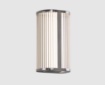 Immagine di Applique Cromo Diva Decorativa Cilindro Effetto Rigato Led CCT H30 cm IP44 ACB 
