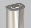 Immagine di Applique Cromo Diva Decorativa Cilindro Effetto Rigato Led CCT H30 cm IP44 ACB 
