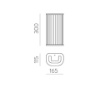 Immagine di Applique Cromo Diva Decorativa Cilindro Effetto Rigato Led CCT H30 cm IP44 ACB 