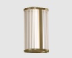 Immagine di Applique Oro Vetro Rigato Diva 30 cm Per Bagno IP44 Led 12w CCT ACB