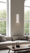 Immagine di Applique Cromo Diva Cilindro Effetto Rigato Led CCT 2700k/3000k H60 cm IP44 ACB 