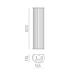 Immagine di Applique Diva Cromo Con Vetro Rigato Led CCT 2700k 3000k H60 cm IP44 ACB