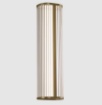 Immagine di Lampada da Parete Oro Diva Cilindro Effetto Rigato Led 18w CCT H60 cm IP44 ACB