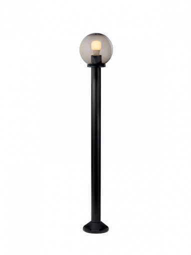 Immagine di Paletto Per Esterno 120 cm Globo Lampione Con Sfera Fume IP44 Smarter