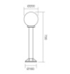 Immagine di Lampione Da Giardino 70 cm Paletto Nero Con Sfera Bianca IP44 Smarter