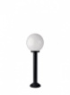 Immagine di Lampione Da Giardino 70 cm Paletto Nero Con Sfera Bianca IP44 Smarter