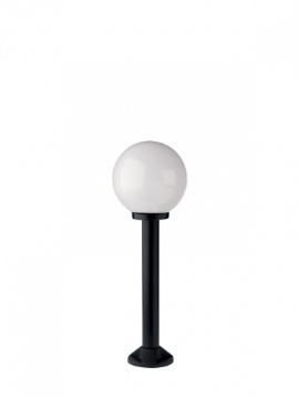 Immagine di Lampione Da Giardino 70 cm Paletto Nero Con Sfera Bianca IP44 Smarter
