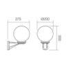Immagine di Applique Da Esterno Plastica Nera Con Sfera Bianca IP44 Smarter