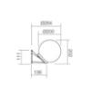 Immagine di Applique Inclinata Per Esterno Nera Con Sfera Plastica Bianca IP44 Smarter