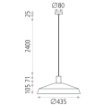 Immagine di Sospensione Cucina Evelyn Metallo Nero Bianco 43,5 cm ACB