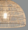 Immagine di Sospensione Struttura Bianca Vintage Evens Paralume Rattan Naturale Ø45 cm ACB