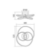 Immagine di Plafoniera Led Design Moderno Curvo Bianco 40w 3000k Sintra Smarter