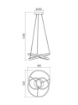 Immagine di Lampadario Led Moderno Curvo Per Salotto 40w 3000k Sintra Smarter