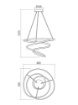Immagine di Lampadario Per Soggiorno Spirale Led 57w 3000k Dimmerabile Sintra Smarter