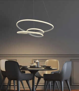 Immagine di Lampadario Per Soggiorno Spirale Led 57w 3000k Dimmerabile Sintra Smarter