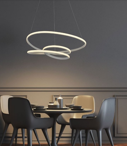 Immagine di Lampadario Per Soggiorno Spirale Led 57w 3000k Dimmerabile Sintra Smarter