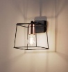 Immagine di Applique Da Parete Gabbia Cubo Nero Stile Industriale Sketch Smarter