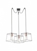 Immagine di Lampadario Decentrato Da Tavolo 3 Luci Cubi Pendenti Nero Sketch Smarter