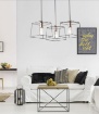 Immagine di Lampadario Decentrato Da Tavolo 3 Luci Cubi Pendenti Nero Sketch Smarter