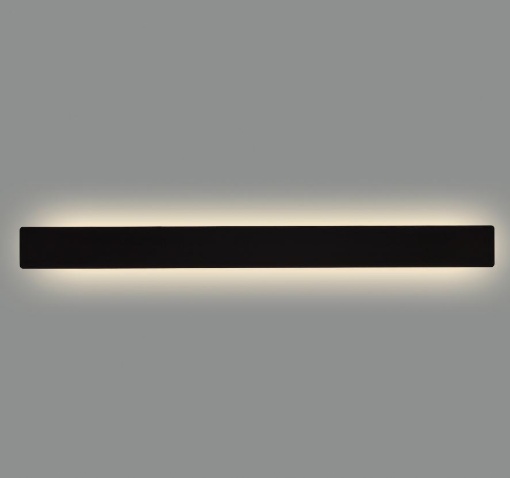 Immagine di Lampada Applique Rettangolo Nero Fosca Doppia Emissione Led 18w CCT L60 cm ACB 