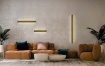 Immagine di Applique Fosca Oro Rettangolare 60 cm Biemissione Led CCT 18w ACB