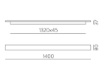 Immagine di Applique Nera Rettangolo Bi-Emissione Led Regolabile CCT L140 cm Fosca ACB