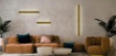 Immagine di Applique Lineare Fosca Oro 140 cm Doppia Emissione Led 43w CCT ACB