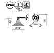 Immagine di Applique Stile Industriale Retro Piatto Bianco Oro Orientabile Spinner Smarter