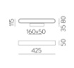 Immagine di Applique Nera Stondata Design Moderno Gala Doppia Emissione Led 20w CCT ACB