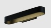 Immagine di Applique Biemissione Rettangolo Stondato 60 cm Gala Nero Led 31w CCT ACB