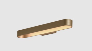 Immagine di Applique Decorativa Oro Gala Rettangolo Stondato Led CCT 2700k/3000k L60 cm ACB 