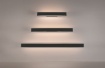 Immagine di Applique Rettangolare Stondata Gala Nero Led CCT L90 cm ACB