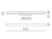 Immagine di Applique Lineare Stondata Oro 90 cm Led 43w CCT Gala ACB
