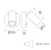 Immagine di Applique Faretto Spot GU10 Orientabile Gina Bianco con Switch ACB