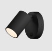 Immagine di Applique Luce Lettura Nera con Faretto Spot GU10 Orientabile Gina ACB