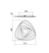 Immagine di Plafoniera Triangolare Led CCT 90w Da 3000k A 6000k Con Telecomando Stratos